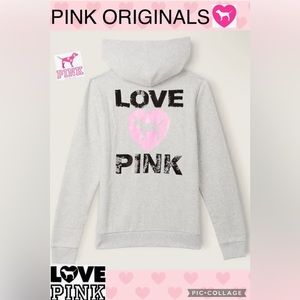 Victoria's Secret Pink Originals Fleece Full Zip
Up Perfect Hoodie M L XL XXL